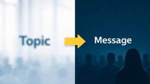 Most Speakers Focus on Their Topic. That’s the Problem.